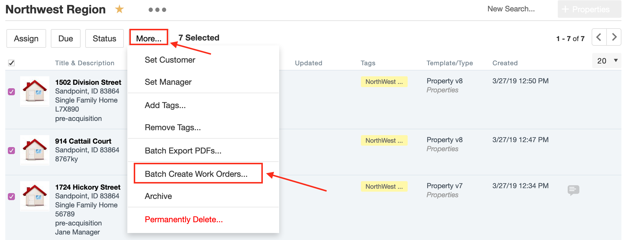 Bulk Create Work Under Multiple Containers – SiteCapture